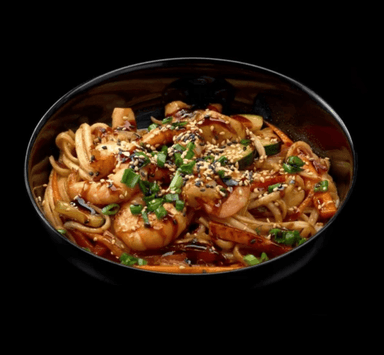 153 Wok Noodles with Shrimp