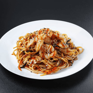 153 Wok Noodles with Shrimp