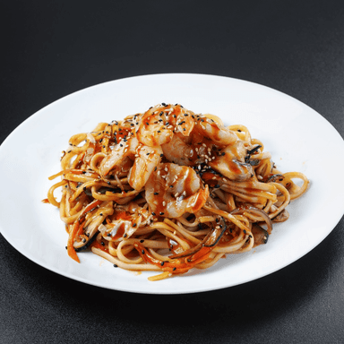 153 Wok Noodles with Shrimp